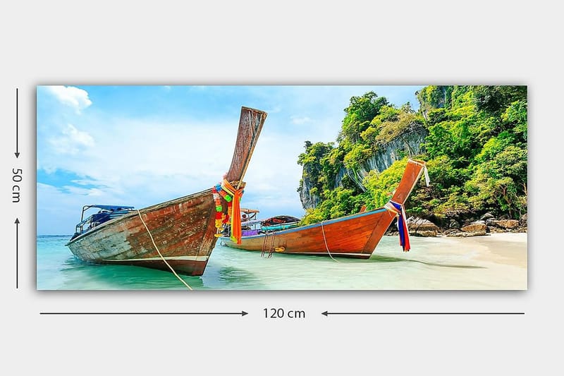 Canvastavla YTY Nautical & Beach Flerfärgad - 120x50 cm - Inredning & dekor - Tavlor & konst - Canvastavla