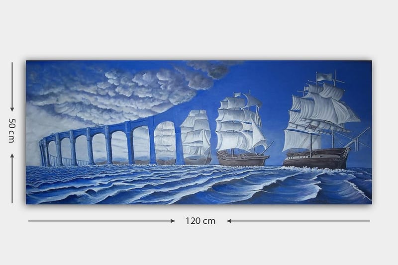 Canvastavla YTY Nautical & Beach Flerfärgad - 120x50 cm - Inredning & dekor - Tavlor & konst - Canvastavla