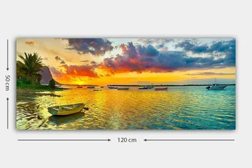 Canvastavla YTY Nautical & Beach Flerfärgad - 120x50 cm - Inredning & dekor - Tavlor & konst - Canvastavla