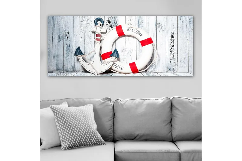Canvastavla YTY Nautical & Beach Flerfärgad - 120x50 cm - Inredning & dekor - Tavlor & konst - Canvastavla