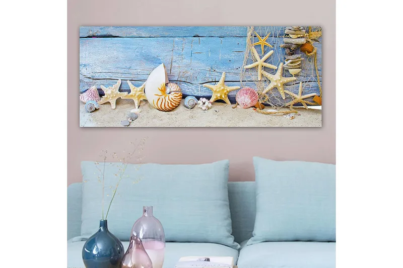 Canvastavla YTY Nautical & Beach Flerfärgad - 120x50 cm - Inredning & dekor - Tavlor & konst - Canvastavla