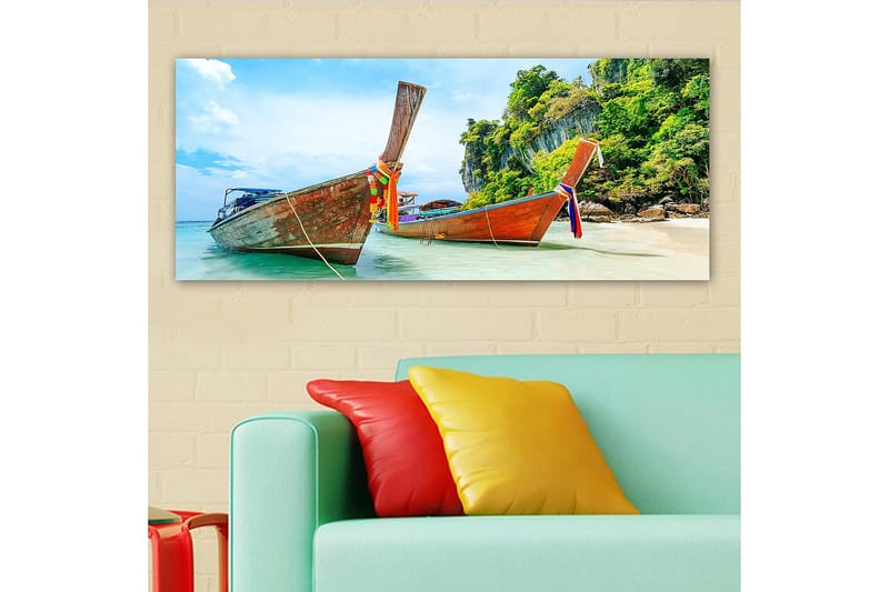 Canvastavla YTY Nautical & Beach Flerfärgad - 120x50 cm - Inredning & dekor - Tavlor & konst - Canvastavla