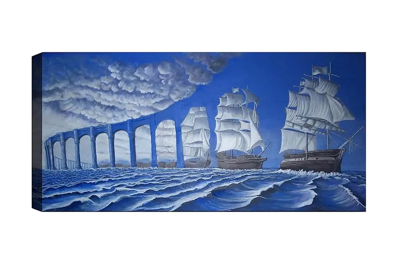 Canvastavla YTY Nautical & Beach Flerfärgad - 120x50 cm - Inredning & dekor - Tavlor & konst - Canvastavla