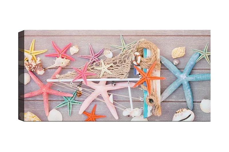 Canvastavla YTY Nautical & Beach Flerfärgad - 120x50 cm - Inredning & dekor - Tavlor & konst - Canvastavla