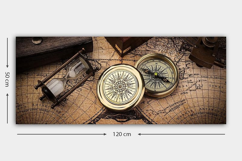 Canvastavla YTY Nautical & Beach Flerfärgad - 120x50 cm - Inredning & dekor - Tavlor & konst - Canvastavla