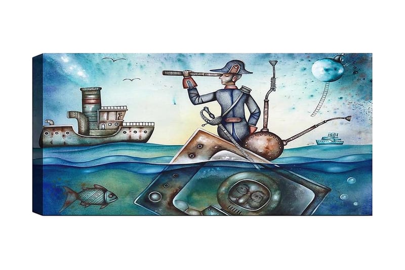 Canvastavla YTY Nautical & Beach Flerfärgad - 120x50 cm - Inredning & dekor - Tavlor & konst - Canvastavla