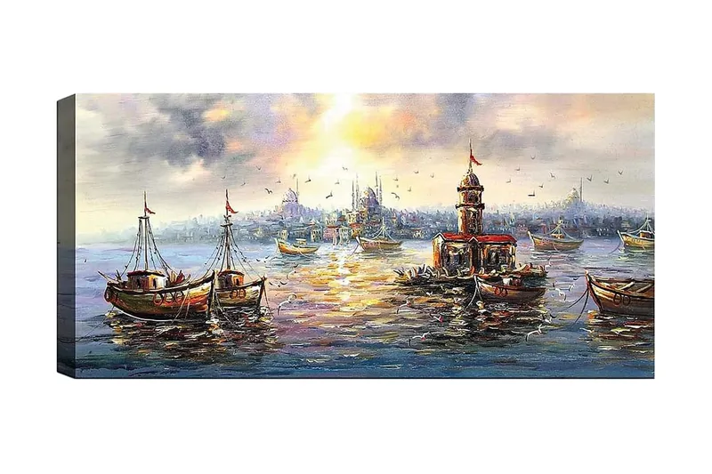 Canvastavla YTY Nautical & Beach Flerfärgad - 120x50 cm - Inredning & dekor - Tavlor & konst - Canvastavla