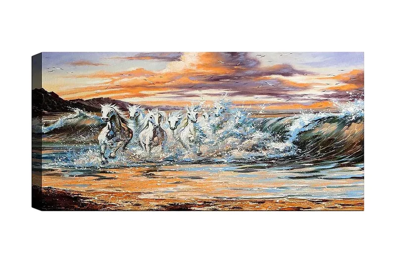 Canvastavla YTY Nautical & Beach Flerfärgad, 120x50 cm