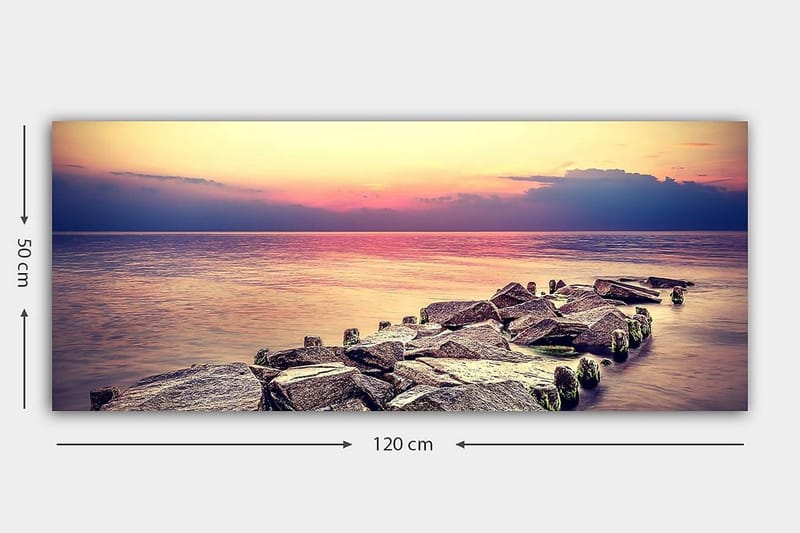 Canvastavla YTY Nautical & Beach Flerfärgad - 120x50 cm - Inredning & dekor - Tavlor & konst - Canvastavla