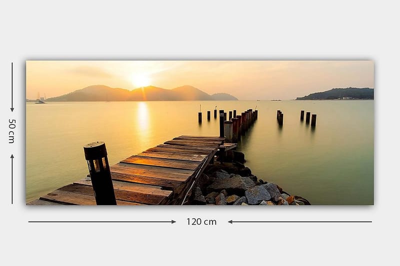 Canvastavla YTY Nautical & Beach Flerfärgad - 120x50 cm - Inredning & dekor - Tavlor & konst - Canvastavla