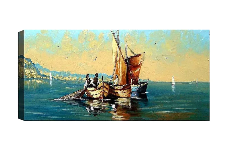 Canvastavla YTY Nautical & Beach Flerfärgad - 120x50 cm - Inredning & dekor - Tavlor & konst - Canvastavla