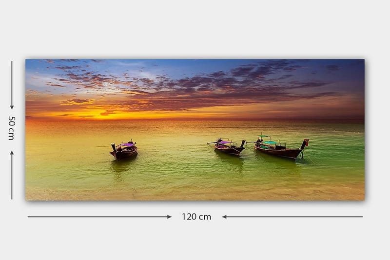 Canvastavla YTY Nautical & Beach Flerfärgad - 120x50 cm - Inredning & dekor - Tavlor & konst - Canvastavla