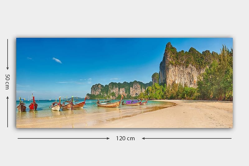 Canvastavla YTY Nautical & Beach Flerfärgad - 120x50 cm - Inredning & dekor - Tavlor & konst - Canvastavla