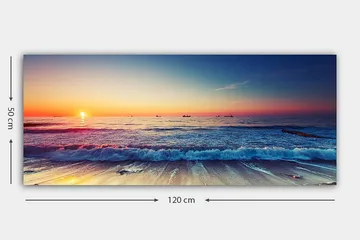 Canvastavla YTY Nautical & Beach Flerfärgad - 120x50 cm - Inredning & dekor - Tavlor & konst - Canvastavla