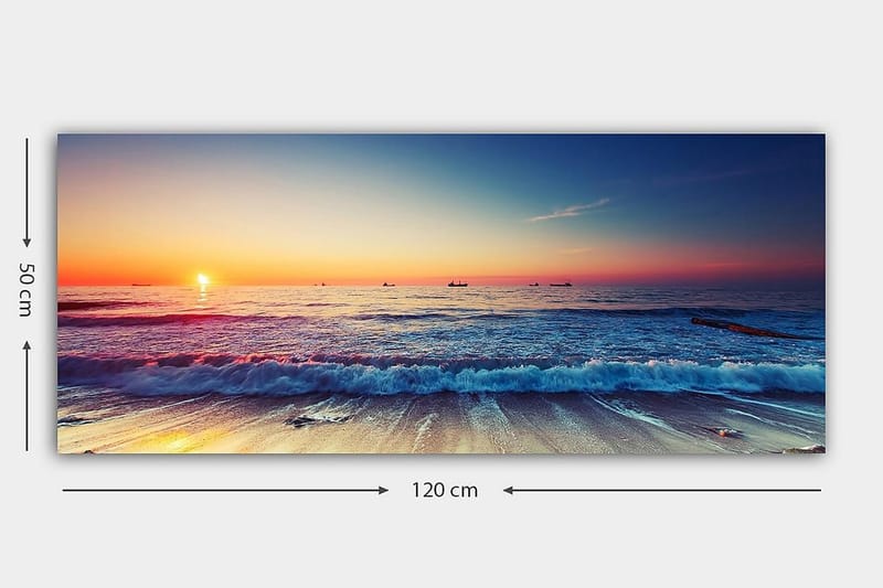 Canvastavla YTY Nautical & Beach Flerfärgad - 120x50 cm - Inredning & dekor - Tavlor & konst - Canvastavla