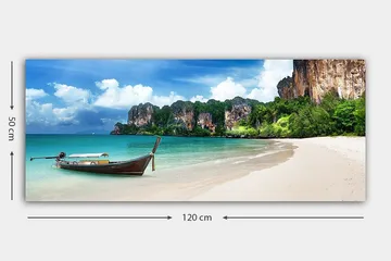 Canvastavla YTY Nautical & Beach Flerfärgad - 120x50 cm - Inredning & dekor - Tavlor & konst - Canvastavla
