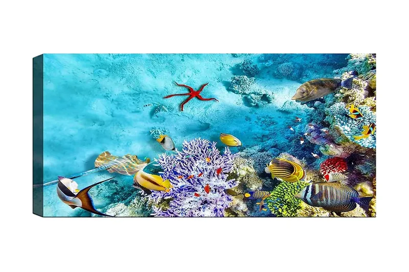 Canvastavla YTY Nautical & Beach Flerfärgad - 120x50 cm - Inredning & dekor - Tavlor & konst - Canvastavla