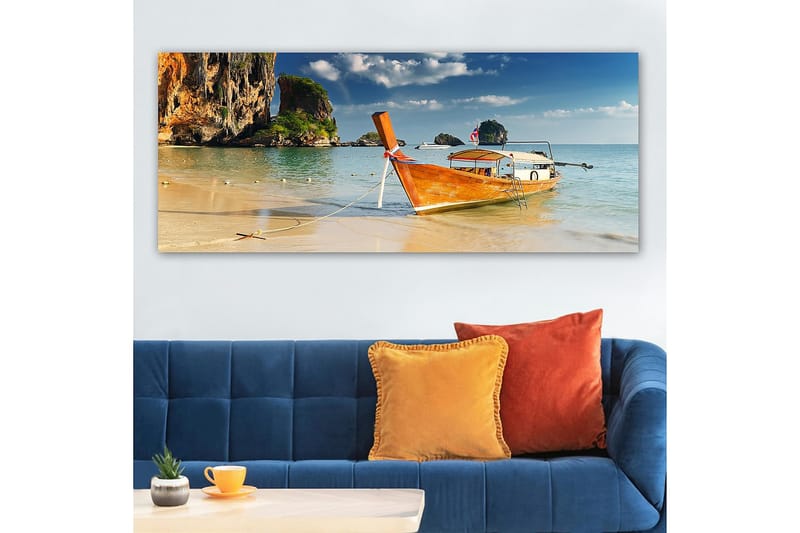 Canvastavla YTY Nautical & Beach Flerfärgad - 120x50 cm - Inredning & dekor - Tavlor & konst - Canvastavla