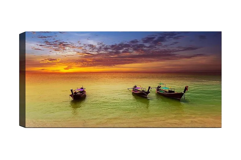 Canvastavla YTY Nautical & Beach Flerfärgad, 120x50 cm