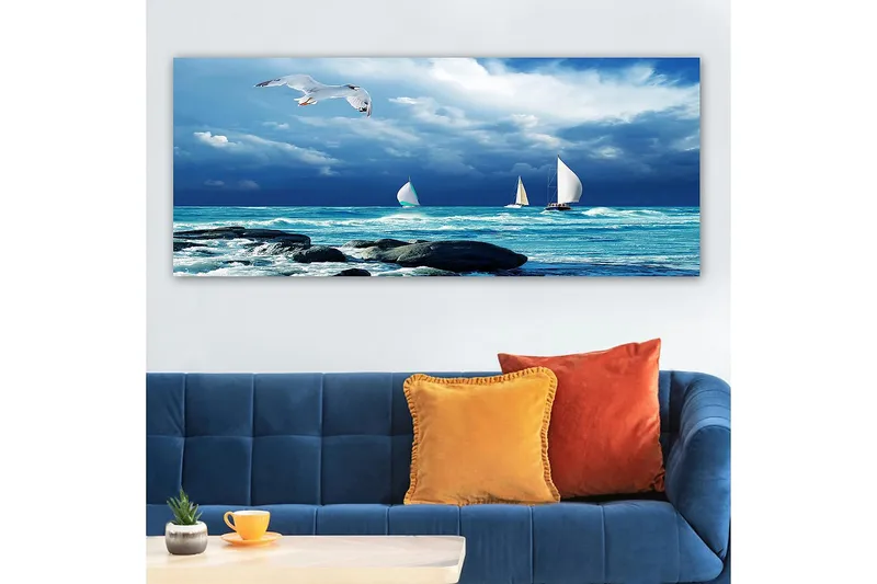 Canvastavla YTY Nautical & Beach Flerfärgad - 120x50 cm - Inredning & dekor - Tavlor & konst - Canvastavla