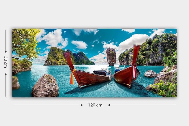 Canvastavla YTY Nautical & Beach Flerfärgad - 120x50 cm - Inredning & dekor - Tavlor & konst - Canvastavla