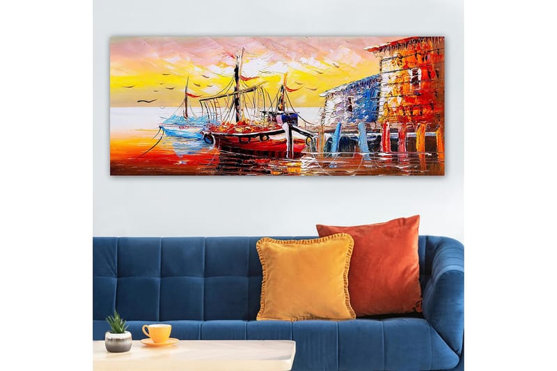 Canvastavla YTY Nautical & Beach Flerfärgad - 120x50 cm - Inredning & dekor - Tavlor & konst - Canvastavla