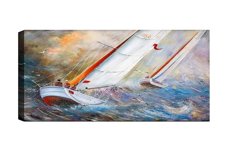 Canvastavla YTY Nautical & Beach Flerfärgad, 120x50 cm