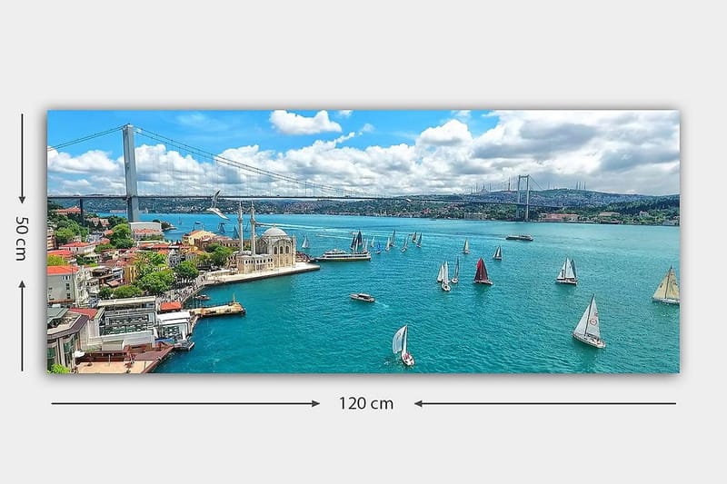 Canvastavla YTY Nautical & Beach Flerfärgad - 120x50 cm - Inredning & dekor - Tavlor & konst - Canvastavla