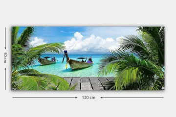 Canvastavla YTY Nautical & Beach Flerfärgad - 120x50 cm - Inredning & dekor - Tavlor & konst - Canvastavla