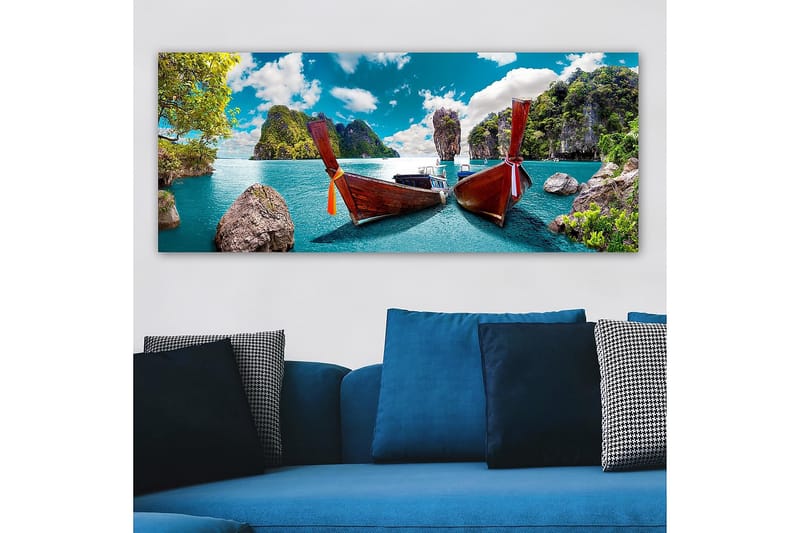 Canvastavla YTY Nautical & Beach Flerfärgad - 120x50 cm - Inredning & dekor - Tavlor & konst - Canvastavla