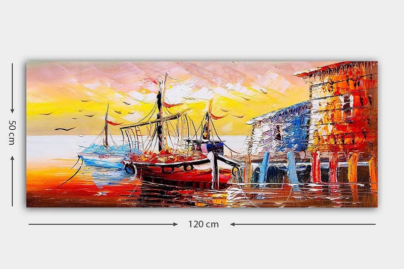 Canvastavla YTY Nautical & Beach Flerfärgad - 120x50 cm - Inredning & dekor - Tavlor & konst - Canvastavla