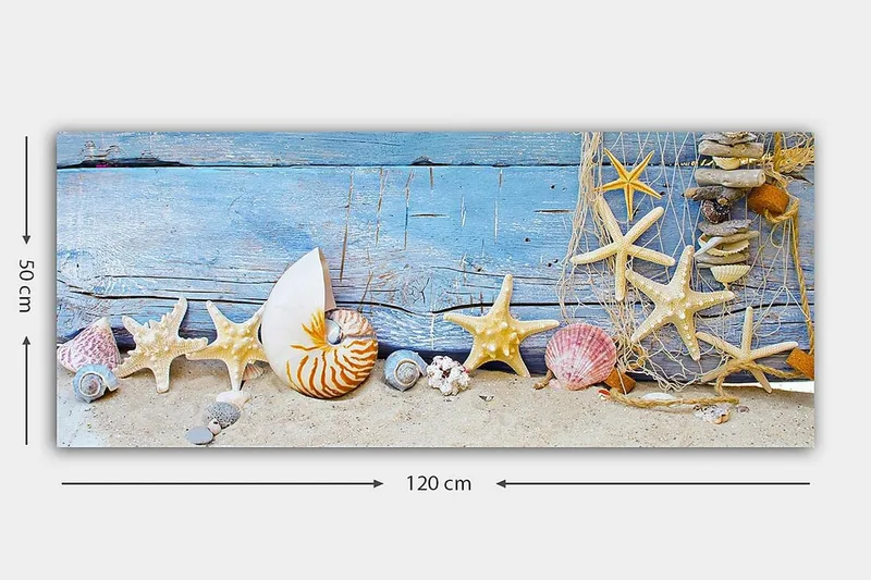 Canvastavla YTY Nautical & Beach Flerfärgad - 120x50 cm - Inredning & dekor - Tavlor & konst - Canvastavla