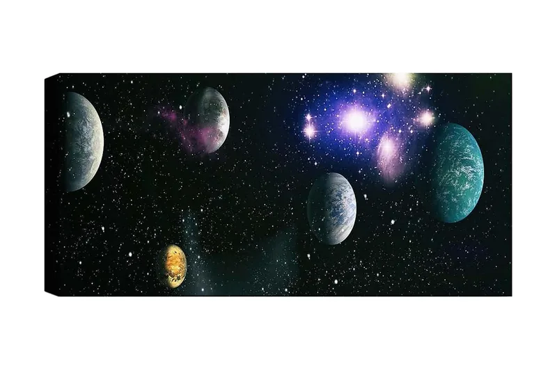 Canvastavla YTY Outer Space Flerfärgad - 120x50 cm - Inredning & dekor - Tavlor & konst - Canvastavla