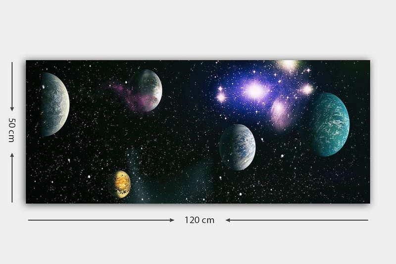 Canvastavla YTY Outer Space Flerfärgad - 120x50 cm - Inredning & dekor - Tavlor & konst - Canvastavla