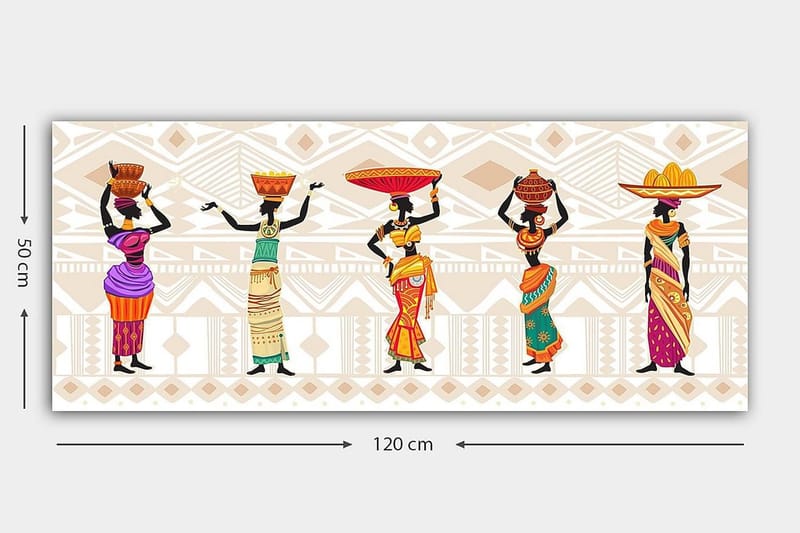 Canvastavla YTY World Cultures Flerfärgad - 120x50 cm - Inredning & dekor - Tavlor & konst - Canvastavla