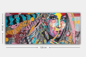 Canvastavla YTY People Flerfärgad - 120x50 cm - Inredning & dekor - Tavlor & konst - Canvastavla