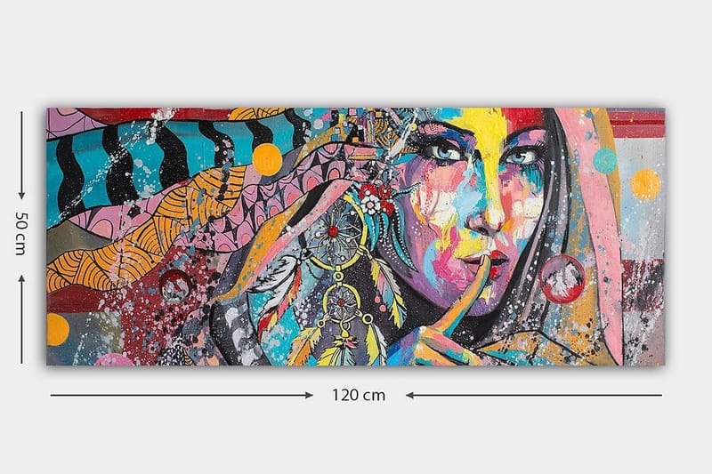 Canvastavla YTY People Flerfärgad - 120x50 cm - Inredning & dekor - Tavlor & konst - Canvastavla