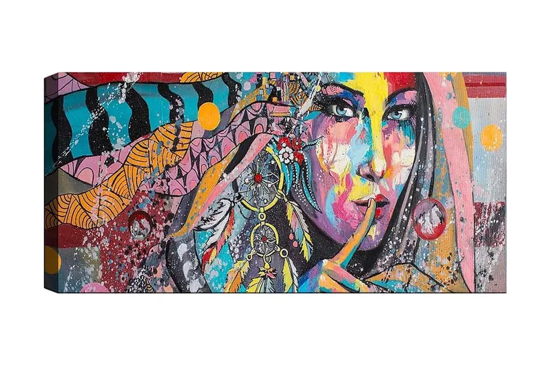 Canvastavla YTY People Flerfärgad, 120x50 cm