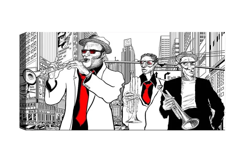 Canvastavla YTY People Flerfärgad - 120x50 cm - Inredning & dekor - Tavlor & konst - Canvastavla