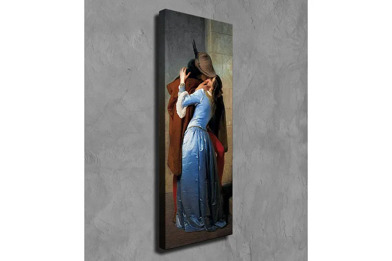 Canvastavla - Passionerat möte mellan två älskande - Blå / Brun / Röd - Inredning & dekor - Tavlor & konst - Canvastavla