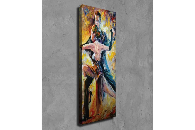 Canvastavla - Passionerad tango mellan två dansare - Röd / Gul / Svart - Inredning & dekor - Tavlor & konst - Canvastavla