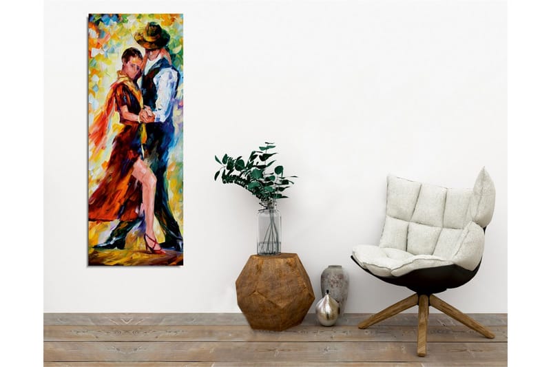 Canvastavla - Passionerad dans mellan två personer - Röd / Blå / Gul - Inredning & dekor - Tavlor & konst - Canvastavla