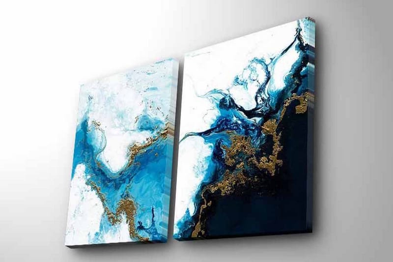 Dekorativ Canvasmålning 2 Delar - Flerfärgad - Inredning & dekor - Tavlor & konst - Canvastavla