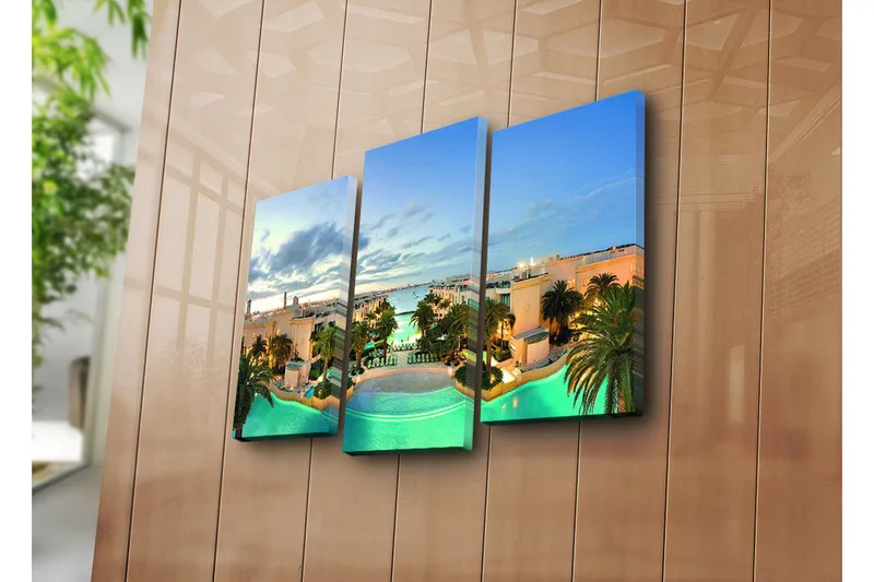 Dekorativ Canvasmålning 3 Delar - Flerfärgad - Inredning & dekor - Tavlor & konst - Canvastavla