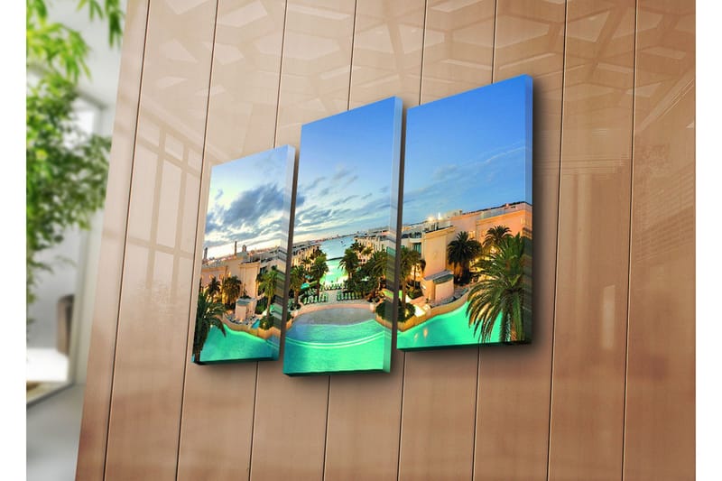 Dekorativ Canvasmålning 3 Delar - Flerfärgad - Inredning & dekor - Tavlor & konst - Canvastavla