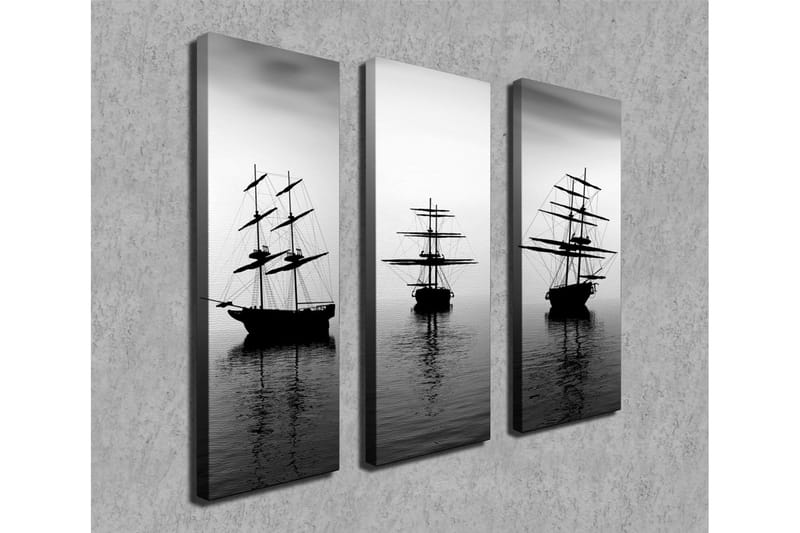 Dekorativ Canvasmålning 3 Delar - Flerfärgad - Inredning & dekor - Tavlor & konst - Canvastavla