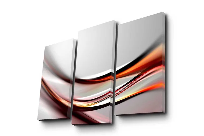 Dekorativ Canvasmålning 3 Delar - Flerfärgad - Inredning & dekor - Tavlor & konst - Canvastavla