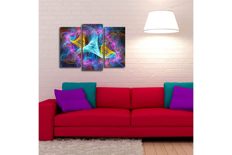 Dekorativ Canvasmålning 3 Delar - Flerfärgad - Inredning & dekor - Tavlor & konst - Canvastavla
