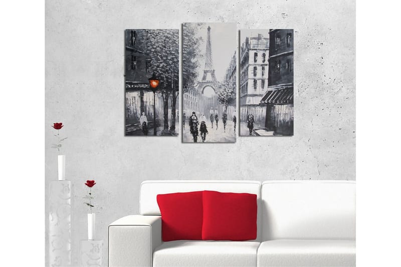 Dekorativ Canvasmålning 3 Delar - Flerfärgad - Inredning & dekor - Tavlor & konst - Canvastavla