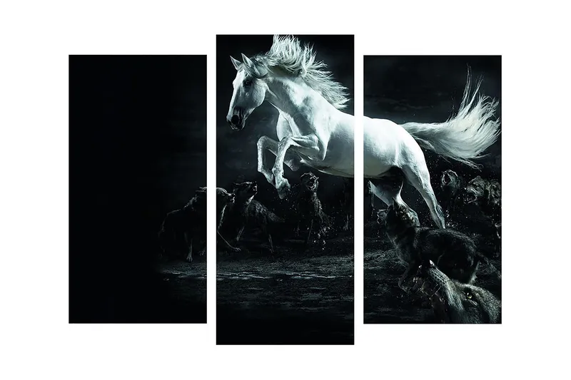 Dekorativ Canvasmålning 3 Delar - Flerfärgad - Inredning & dekor - Tavlor & konst - Canvastavla